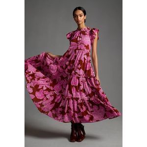 Anthropologie Love The Label Tiered Ruffled Dress